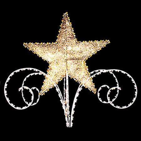 5' 3D Star And Scroll Tree Topper, LED 3 5' 3D Star And Scroll Tree Topper, LED