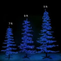 7' Ice Sculpture Christmas Tree - Blue -Fiesta Shop 3d 11006 b 3d 11007 b 3d 11008 b labeled
