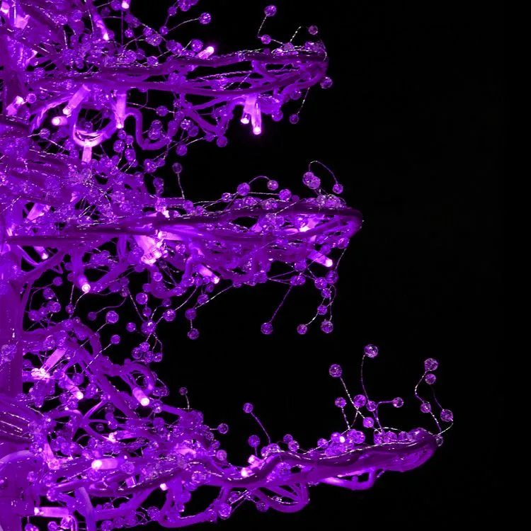 7' Ice Sculpture Christmas Tree - Purple 4 7' Ice Sculpture Christmas Tree - Purple - Image 2