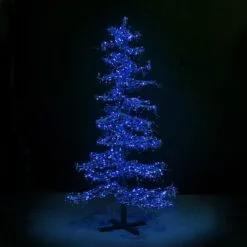 9' Ice Sculpture Christmas Tree - Blue