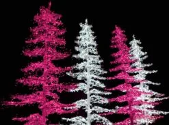 11' Ice Sculpture Christmas Tree - Pink -Fiesta Shop 3d 11007 pk w 2