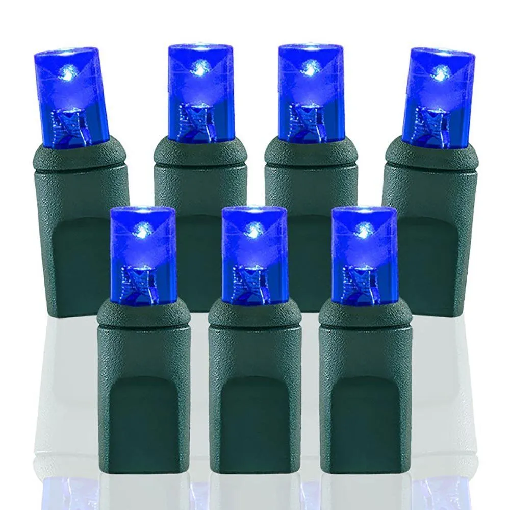 Wide Angle Conical Battery Operated LED D Cell 50 Lights - Blue 3 Wide Angle Conical Battery Operated LED D Cell 50 Lights - Blue