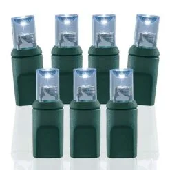 Wide Angle Conical Battery Operated LED D Cell 50 Lights - Pure White