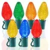 25 Light Multi C7 LED Christmas Lights - 8" Spacing -Fiesta Shop c7 258 m