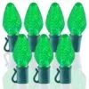 26 Light Lime Green C7 LED Christmas Lights - 8" Spacing -Fiesta Shop c7 268 lg
