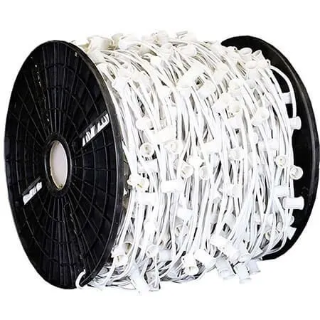 C7 Cord, 6" Spacing, White Wire, SPT-1, 1000' 3 C7 Cord, 6" Spacing, White Wire, SPT-1, 1000'