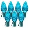 26 Light Aqua C9 LED Christmas Lights - 8" Spacing -Fiesta Shop c9 268 aq