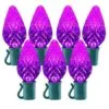 26 Light Purple C9 LED Christmas Lights - 8" Spacing -Fiesta Shop c9 268 pu