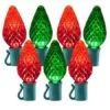 26 Light Red & Green C9 LED Christmas Lights - 8" Spacing -Fiesta Shop c9 268 rg