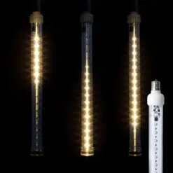 12" LED Falling Snow Tube - Warm White - Pro Christmas™