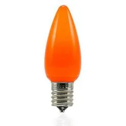 C9 SMD LED Retrofit Bulbs - Frosted Smooth - Amber/Orange - Pro Christmas™ - Bag Of 25