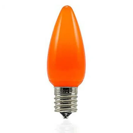 C9 SMD LED Retrofit Bulbs - Frosted Smooth - Amber/Orange - Pro Christmas™ - Bag Of 25 3 C9 SMD LED Retrofit Bulbs - Frosted Smooth - Amber/Orange - Pro Christmas™ - Bag Of 25