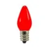 C7 SMD LED Retrofit Bulbs - Frosted Smooth - Red - Pro Christmas™ - Bag Of 25 -Fiesta Shop led christmas light bulb red