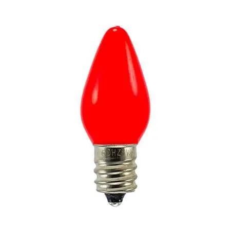 C7 SMD LED Retrofit Bulbs - Frosted Smooth - Red - Pro Christmas™ - Bag Of 25 3 C7 SMD LED Retrofit Bulbs - Frosted Smooth - Red - Pro Christmas™ - Bag Of 25