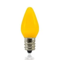 C7 SMD LED Retrofit Bulbs - Frosted Smooth - Yellow - Pro Christmas™ - Bag Of 25