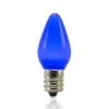 C7 SMD LED Retrofit Bulb - Frosted Smooth - Blue - Minleon - Bag Of 25 -Fiesta Shop led christmas tree bulbs blue