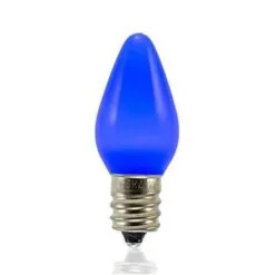 C7 SMD LED Retrofit Bulb - Frosted Smooth - Blue - Minleon - Bag Of 25