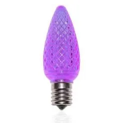 C9 SMD LED Retrofit Bulb - Purple - Minleon - Bag Of 25