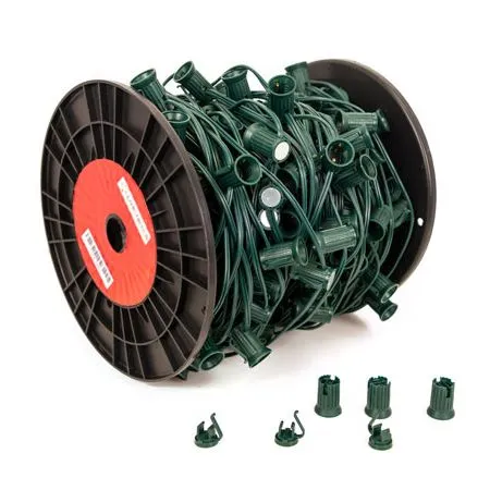 LITE-NETICS C9 Cord Green Wire - 15" Spacing - SPT-2 - 250' 3 LITE-NETICS C9 Cord Green Wire - 15" Spacing - SPT-2 - 250'