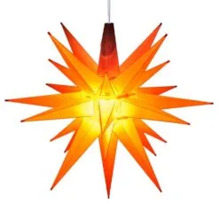 14" Moravian Star, Amber/Orange