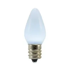 C7 SMD LED Retrofit Bulbs - Frosted Smooth - Cool White - Pro Christmas™ - Bag Of 25
