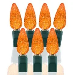 70 Light Amber/Orange C6 LED Christmas Lights