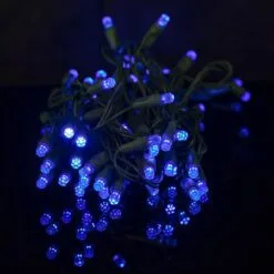 70 Light Blue Pentagon Gem LED Christmas Lights 7 70 Light Blue Pentagon Gem LED Christmas Lights -Fiesta Shop p pent 704 b b