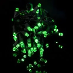 70 Light Green Pentagon Gem LED Christmas Lights -Fiesta Shop p pent 704 g b