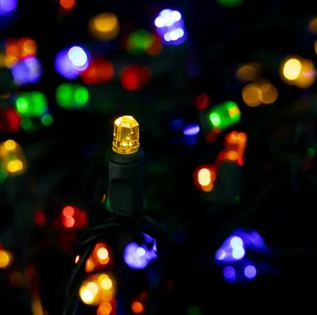 70 Light Multi Pentagon Gem LED Christmas Lights 4 70 Light Multi Pentagon Gem LED Christmas Lights - Image 2