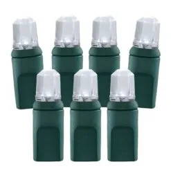 70 Light Pure White Pentagon Gem LED Christmas Lights