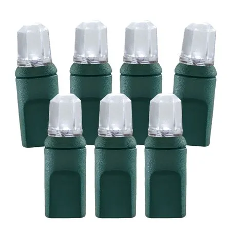 70 Light Pure White Pentagon Gem LED Christmas Lights 3 70 Light Pure White Pentagon Gem LED Christmas Lights