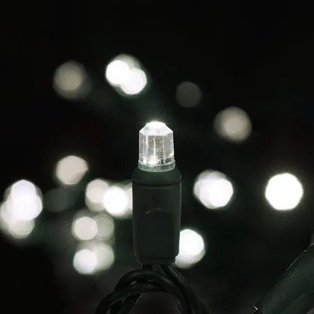 70 Light Pure White Pentagon Gem LED Christmas Lights 4 70 Light Pure White Pentagon Gem LED Christmas Lights - Image 2