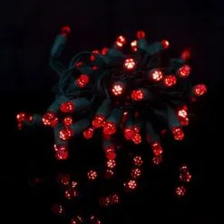 70 Light Red Pentagon Gem LED Christmas Lights 7 70 Light Red Pentagon Gem LED Christmas Lights -Fiesta Shop p pent 704 r b