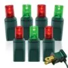 70 Light Red/Green Twinkle 5mm Wide Angle Conical LED Christmas Lights -Fiesta Shop p twac 704 rg