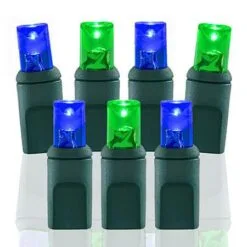 70 Light Green & Blue 5 Mm Wide Angle Conical LED Lights