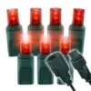 Slow Fade Red Wide Angle Conical - 4" Spacing, 70 Bulb, Grn Cord, UL Coaxial RY Plug - Full Wave -Fiesta Shop pry wac sf 704 r