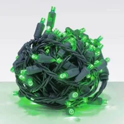 Wide Angle Conical - 4" Spacing, 70 Bulb, Grn Cord, UL Coaxial RY Plug - Full Wave - Green - Balled