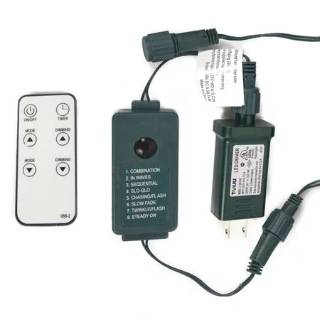 LED Cluster Light Set - 8 Function Memory Controller With Remote - 500 Bulbs - Warm White 4 LED Cluster Light Set - 8 Function Memory Controller With Remote - 500 Bulbs - Warm White - Image 2