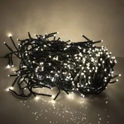 LED Cluster Light Set - 8 Function Memory Controller With Remote - 500 Bulbs - Warm White