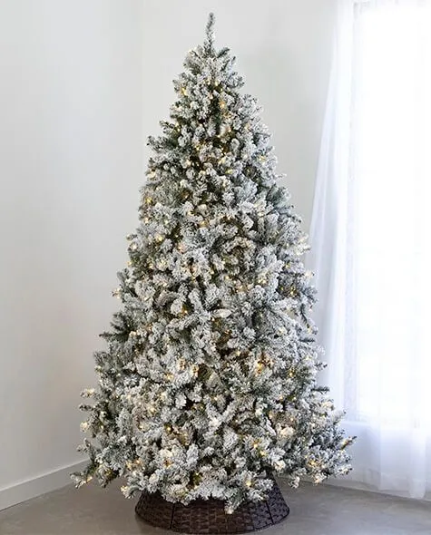 7.5' Indoor LED Flocked Appalachian Spruce Christmas Tree - Warm White 3 7.5' Indoor LED Flocked Appalachian Spruce Christmas Tree - Warm White
