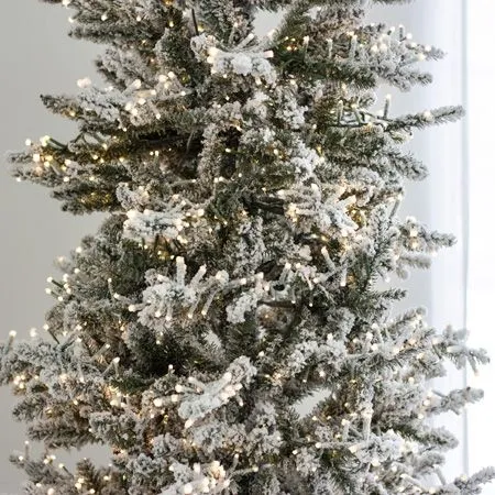 7.5' Indoor LED Flocked Alpine Fir Christmas Tree - Warm White 9 7.5' Indoor LED Flocked Alpine Fir Christmas Tree - Warm White - Image 7