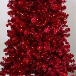 7.5' Indoor LED Shimmer Spruce Tinsel Christmas Tree - Red 10 7.5' Indoor LED Shimmer Spruce Tinsel Christmas Tree - Red -Fiesta Shop t it 75 1238 r 4 crop