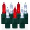 70 Light T5 Smooth Pure White & Red LED Christmas Lights -Fiesta Shop t5s pwr