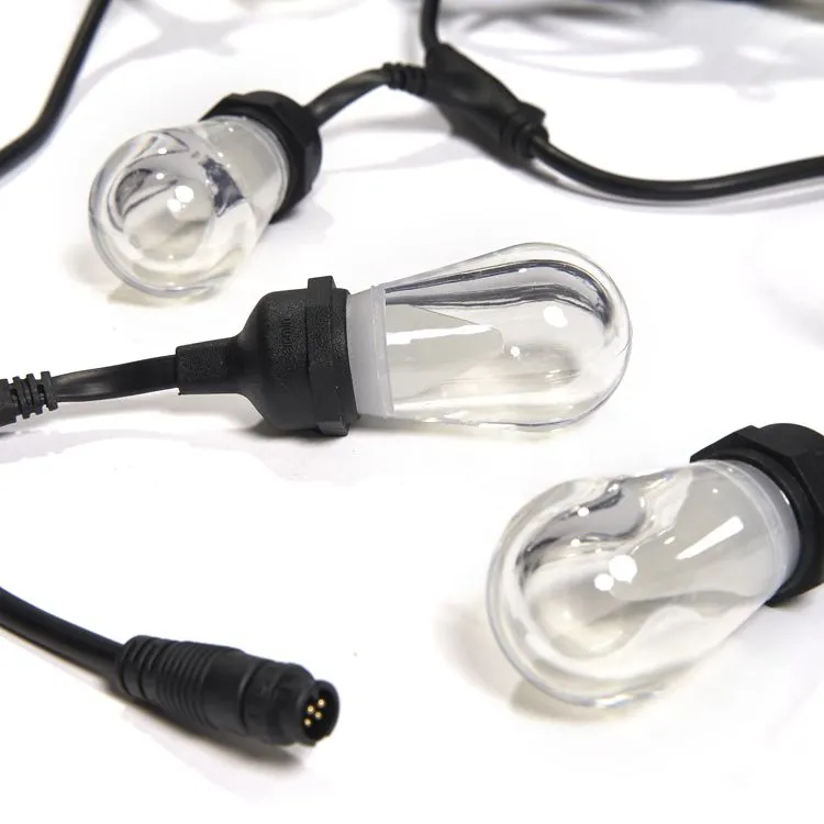 50 RGB SPI S14 Bulb, Black Cable, 12" Spacing - No Lead Wire 4 50 RGB SPI S14 Bulb, Black Cable, 12" Spacing - No Lead Wire - Image 2