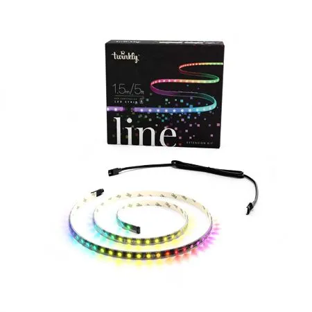 Twinkly, RGB Light Line, 5', 100L, Black Cord, Extension Kit 3 Twinkly, RGB Light Line, 5', 100L, Black Cord, Extension Kit