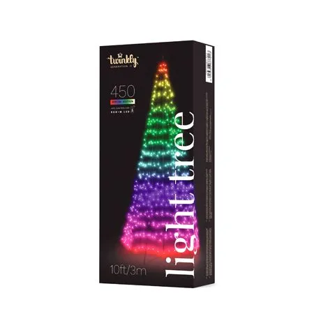 9.8' Twinkly Light Tree RGBW, 450L, Pole Included, Wifi 3 9.8' Twinkly Light Tree RGBW, 450L, Pole Included, Wifi