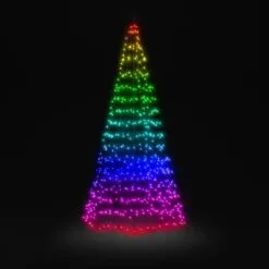 9.8' Twinkly Light Tree RGBW, 450L, Pole Included, Wifi 11 9.8' Twinkly Light Tree RGBW, 450L, Pole Included, Wifi -Fiesta Shop twp500spp fx rainbow
