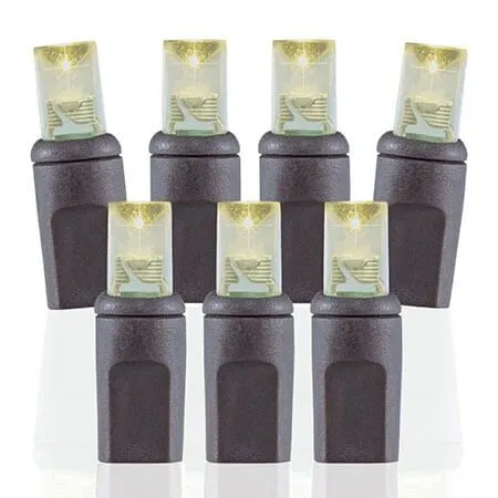 50 Light 2800K Warm White 5 Mm Wide Angle Conical LED Christmas Lights - Brown Wire 3 50 Light 2800K Warm White 5 Mm Wide Angle Conical LED Christmas Lights - Brown Wire