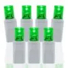 50 Light Green 5 Mm Wide Angle Conical LED Christmas Lights - White Wire -Fiesta Shop wac g w 1