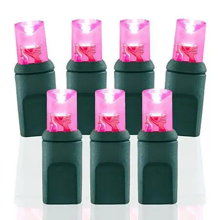 100 Light Pink 5 Mm Wide Angle Conical LED Christmas Lights 3 100 Light Pink 5 Mm Wide Angle Conical LED Christmas Lights